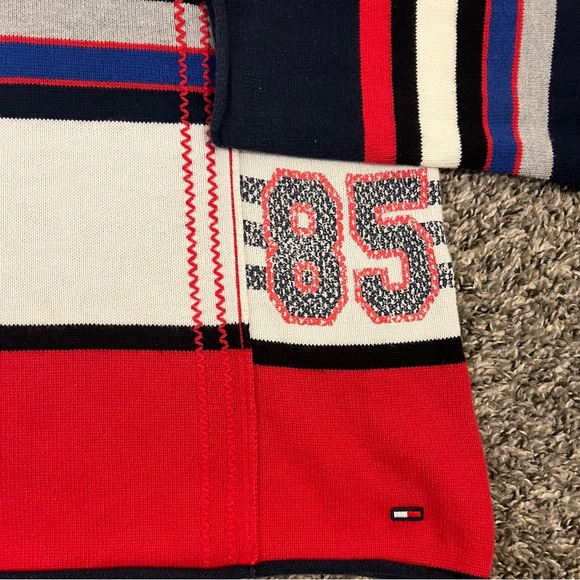 Tommy Hilfiger Women's Y2K Patchwork Sweater - Navy, Red, White - Picture 4 of 5